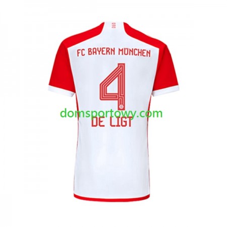 Koszulka Bayern Monachium Matthijs de Ligt 4 Domowe Koszulki Piłkarskie 2023-2024 Krótki Rękaw